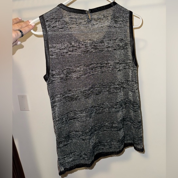 Custo Barcelona Metallic Sequin Animal Print Tank Top - Size 1 - Picture 3 of 4